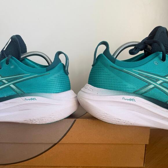 ASICS Gel Nimbus-27 Wave Teal/Saxon Green Men Sneakers- SZ 9.5 - Picture 14 of 16